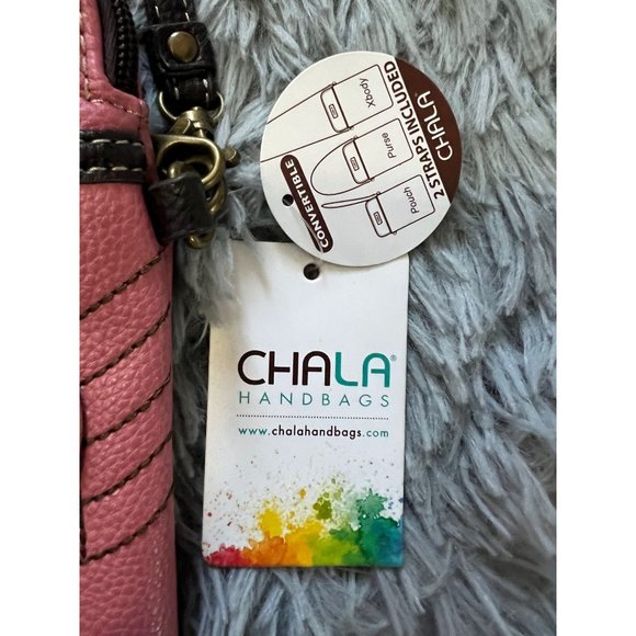 NWT CHALA Crossbody Cell Phone Purse-Women Leather Multicolor Handbag - Picture 4 of 6